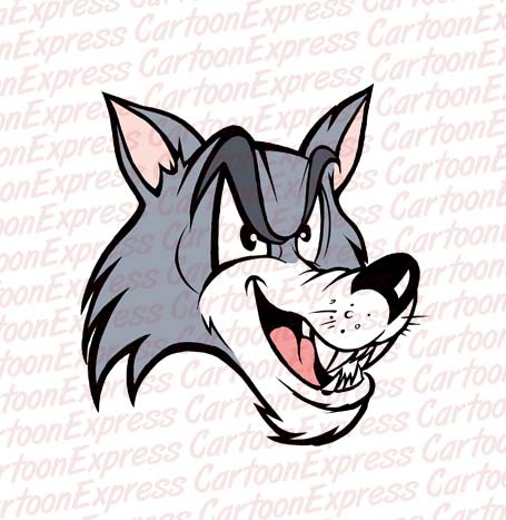 wolf cartoon logo